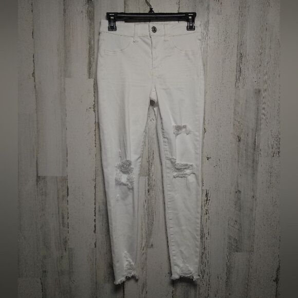 American Eagle Hi Rise Jegging Size 2 Distressed - Picture 1 of 12